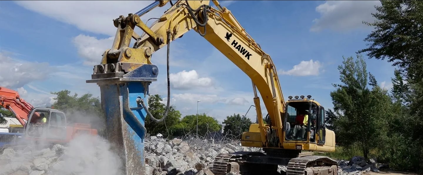 Foundation and structure demolition project