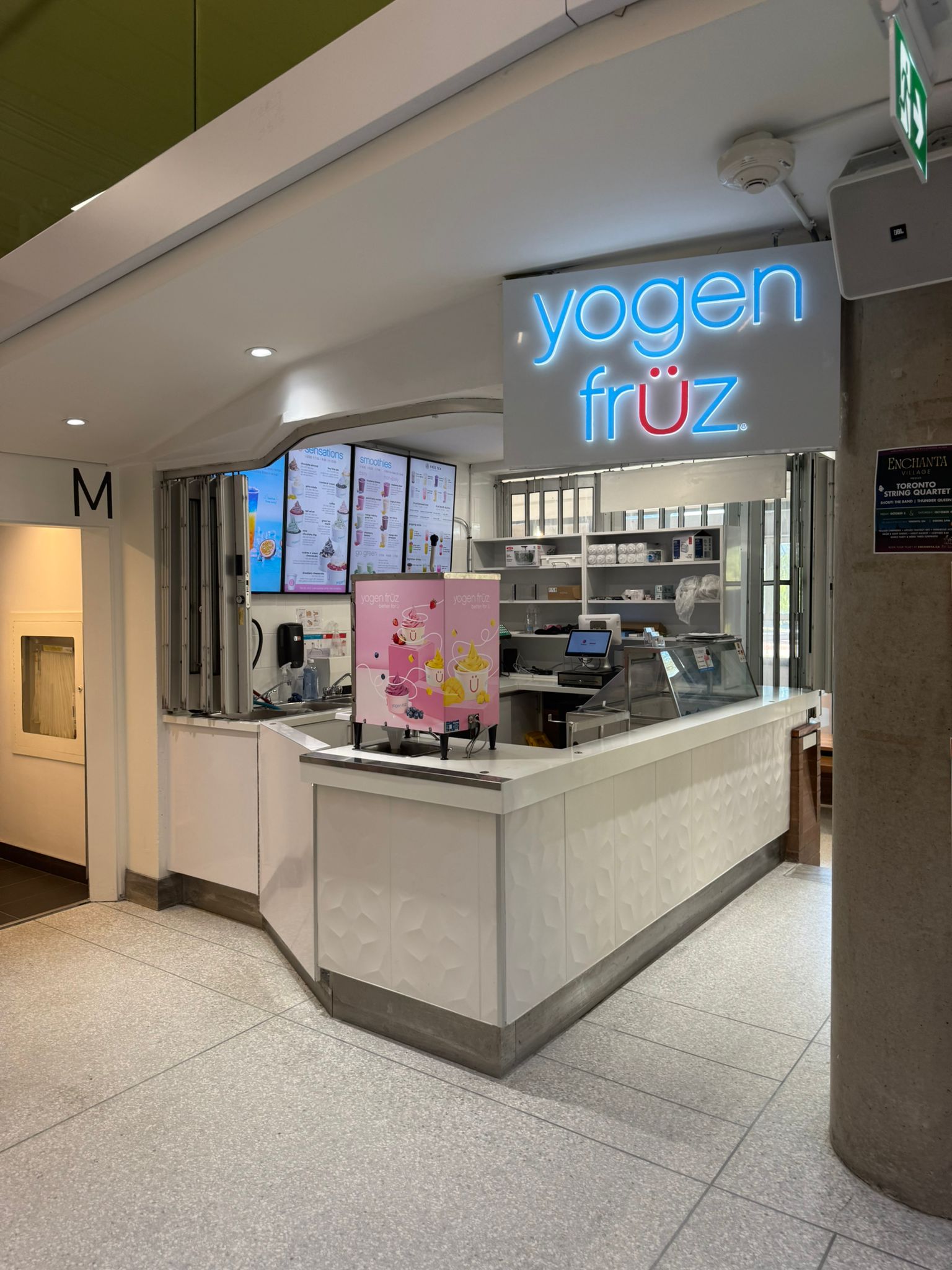 Yogen Fruz York University retail kiosk renovation
