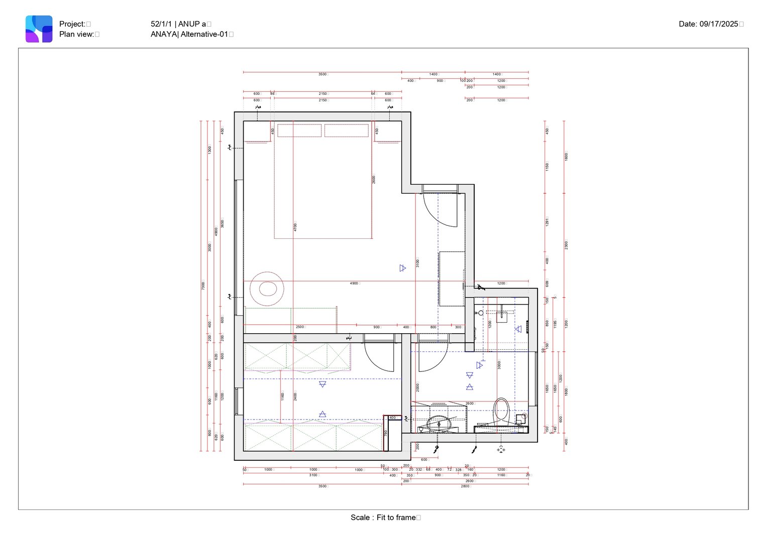 Anaya bathroom floor plan