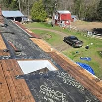 Roof replacement in progress
