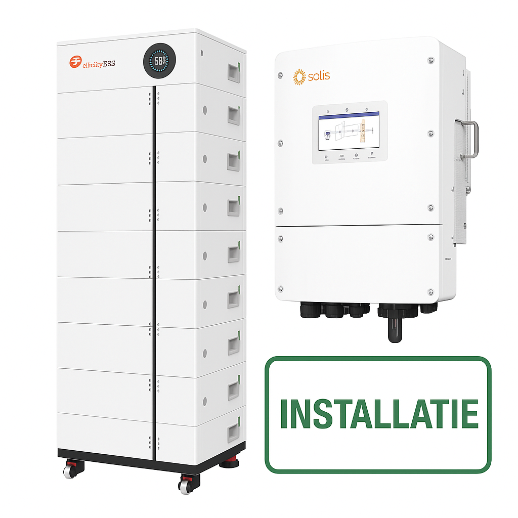 Solis S6 15kw hybride LV omvormer + 40kWh Felicity thuis batterij + installatie Off Grid Supply
