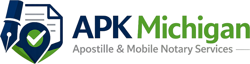 APK Michigan Apostille & Mobile Notary Services