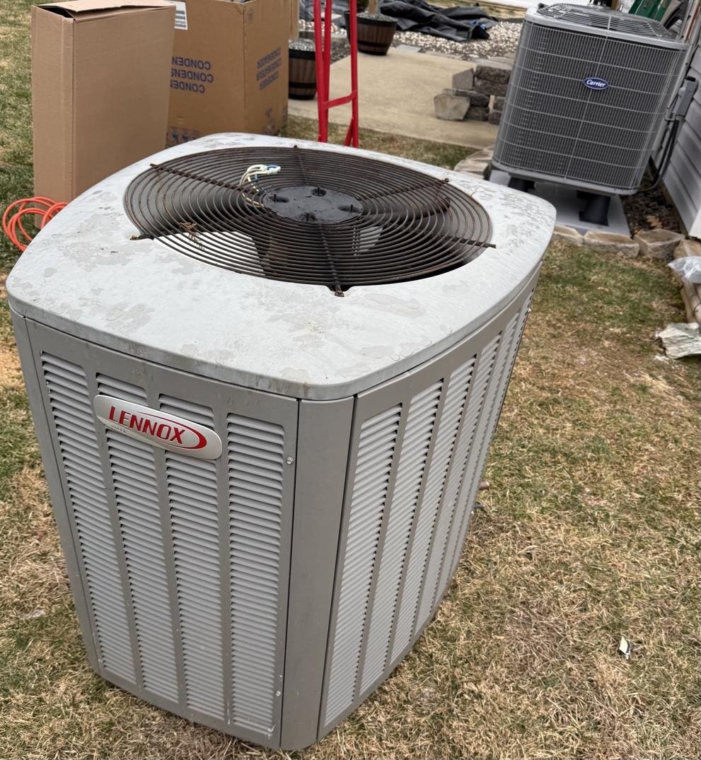 Old AC unit before replacement