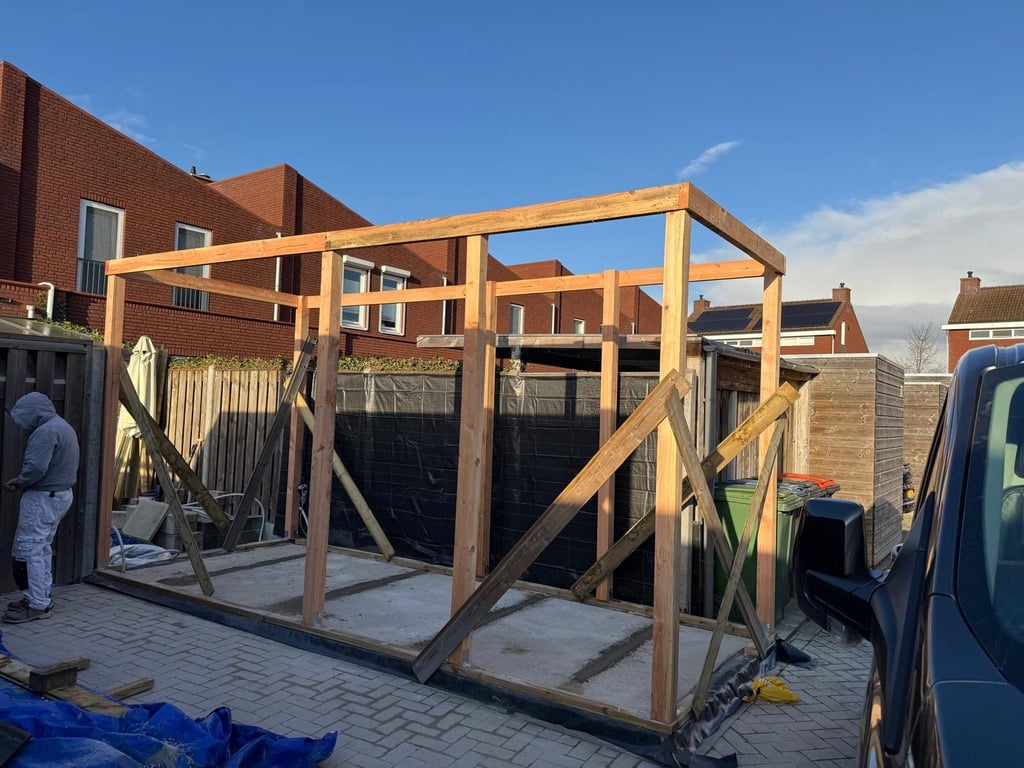Woning verbouwing houten constructie verbouwing Oss