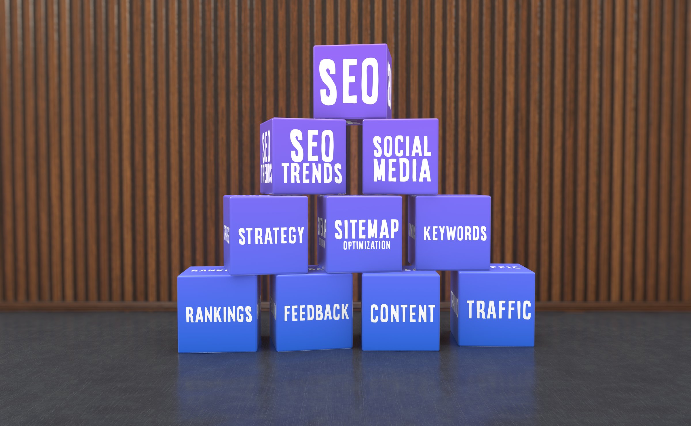 SEO authority building pyramid for national ranking