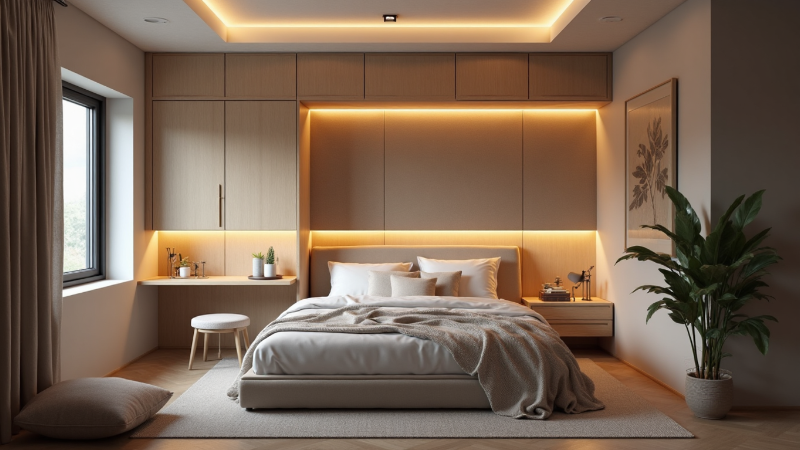 Lite soverom interiør