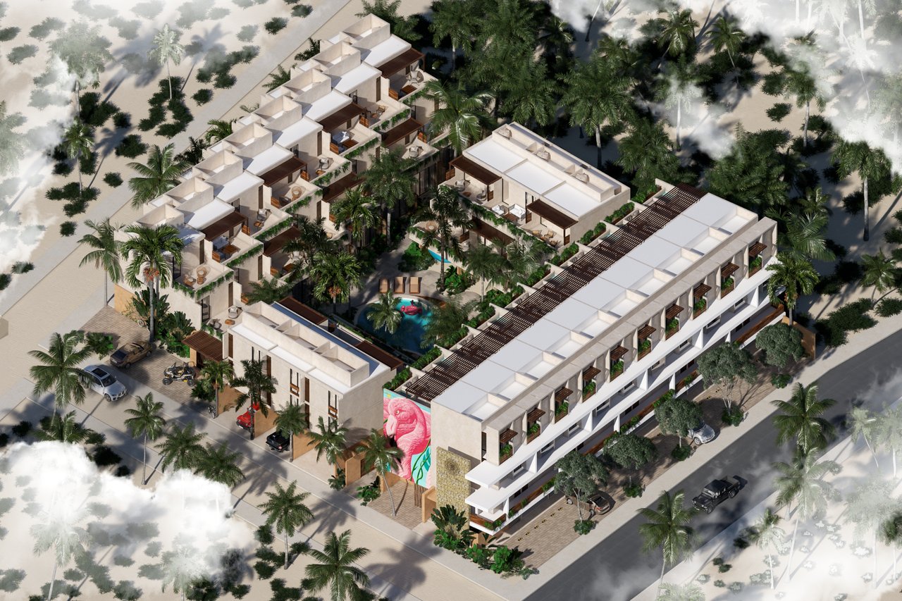 Vista aérea del desarrollo Amaité Telchac