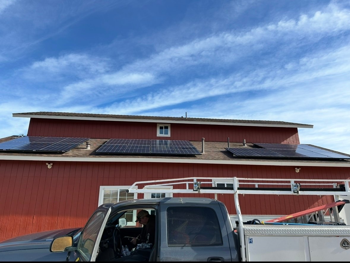 Solar panel array installation by JS Electric in Kern County