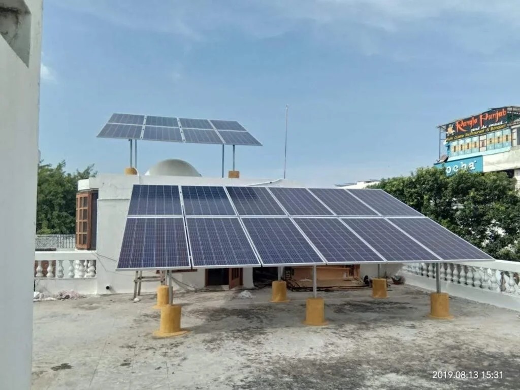 Solar company installation project at Alambagh Society in Lucknow