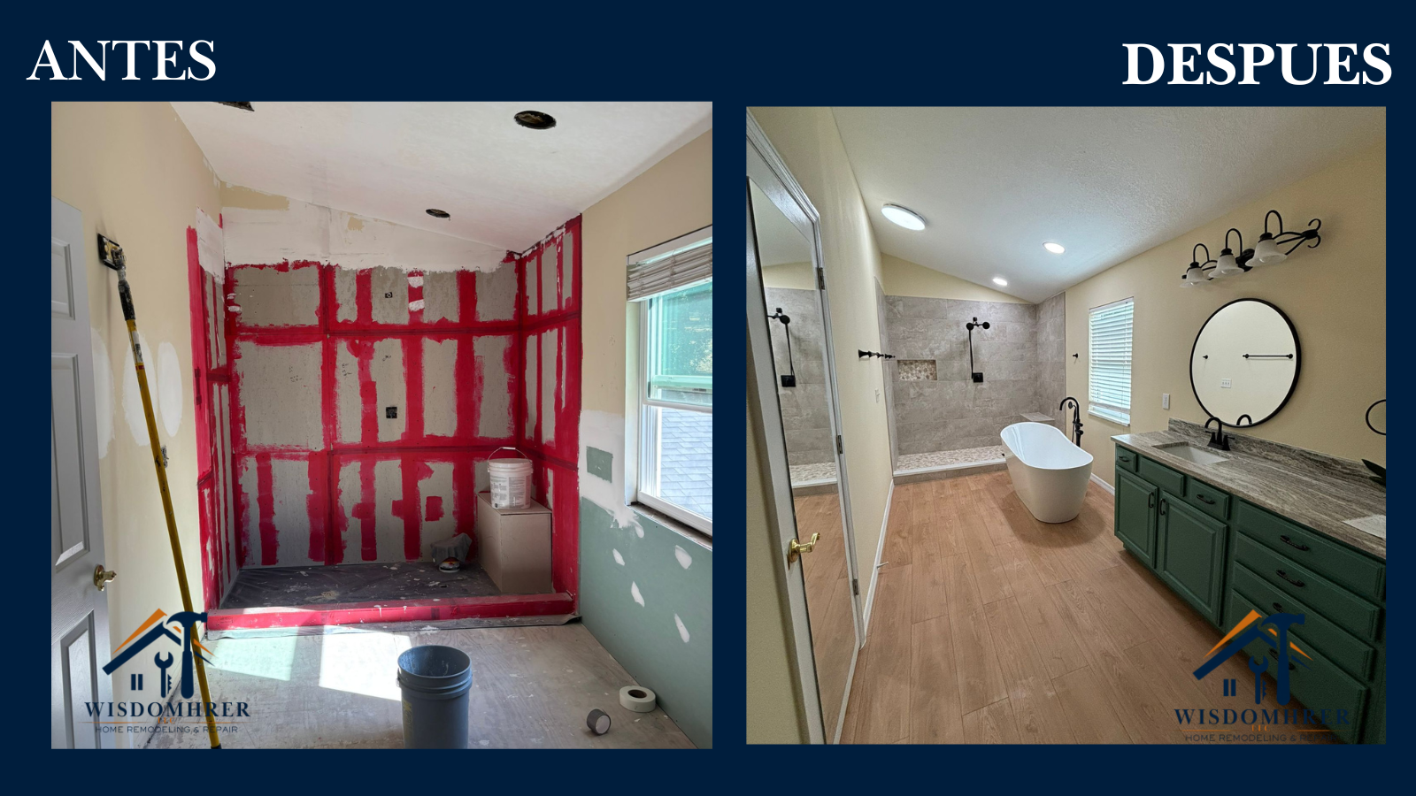 Remodelación de baño antes y después