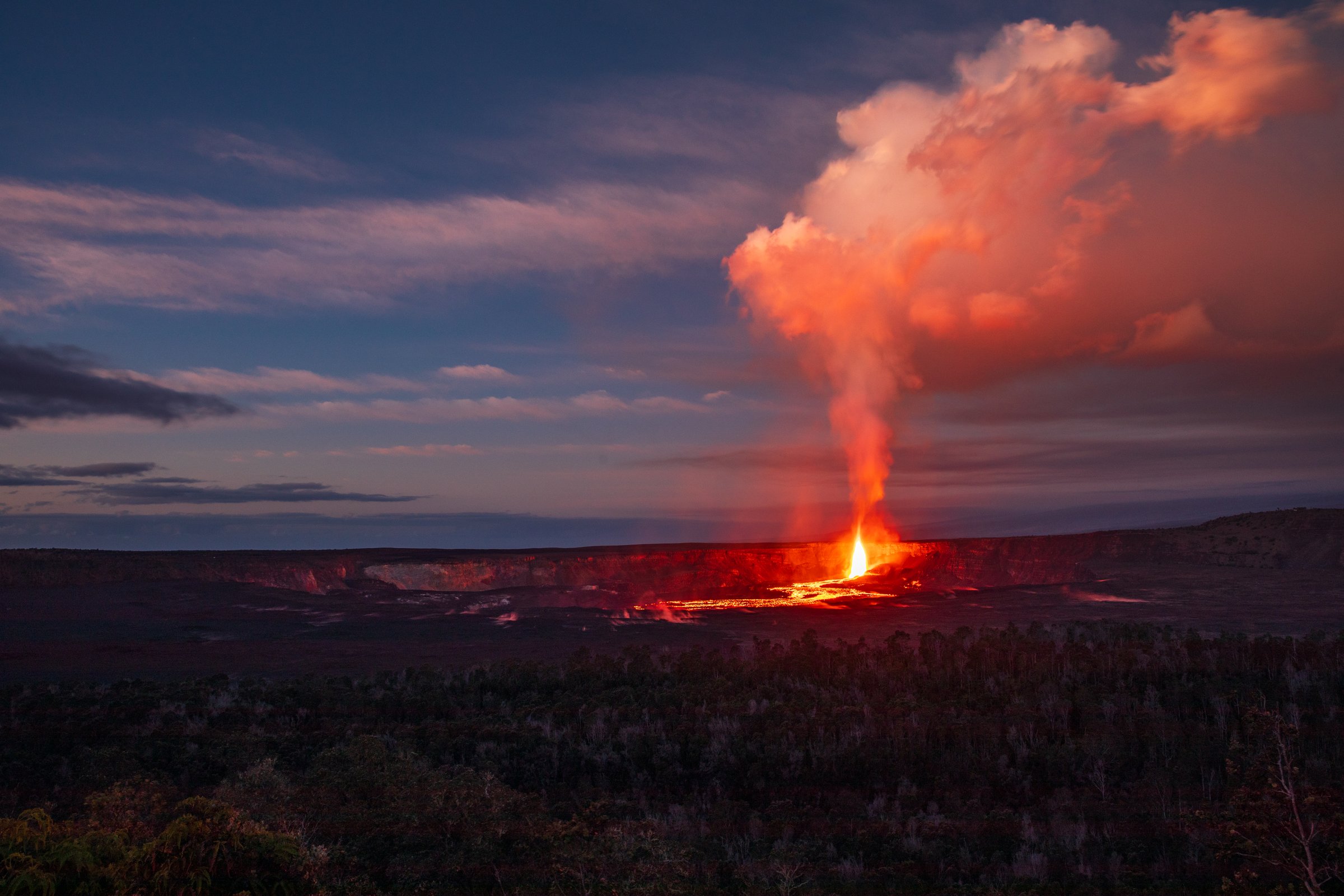 Lava Erupts from Kilauea Volcano 4-2-2025