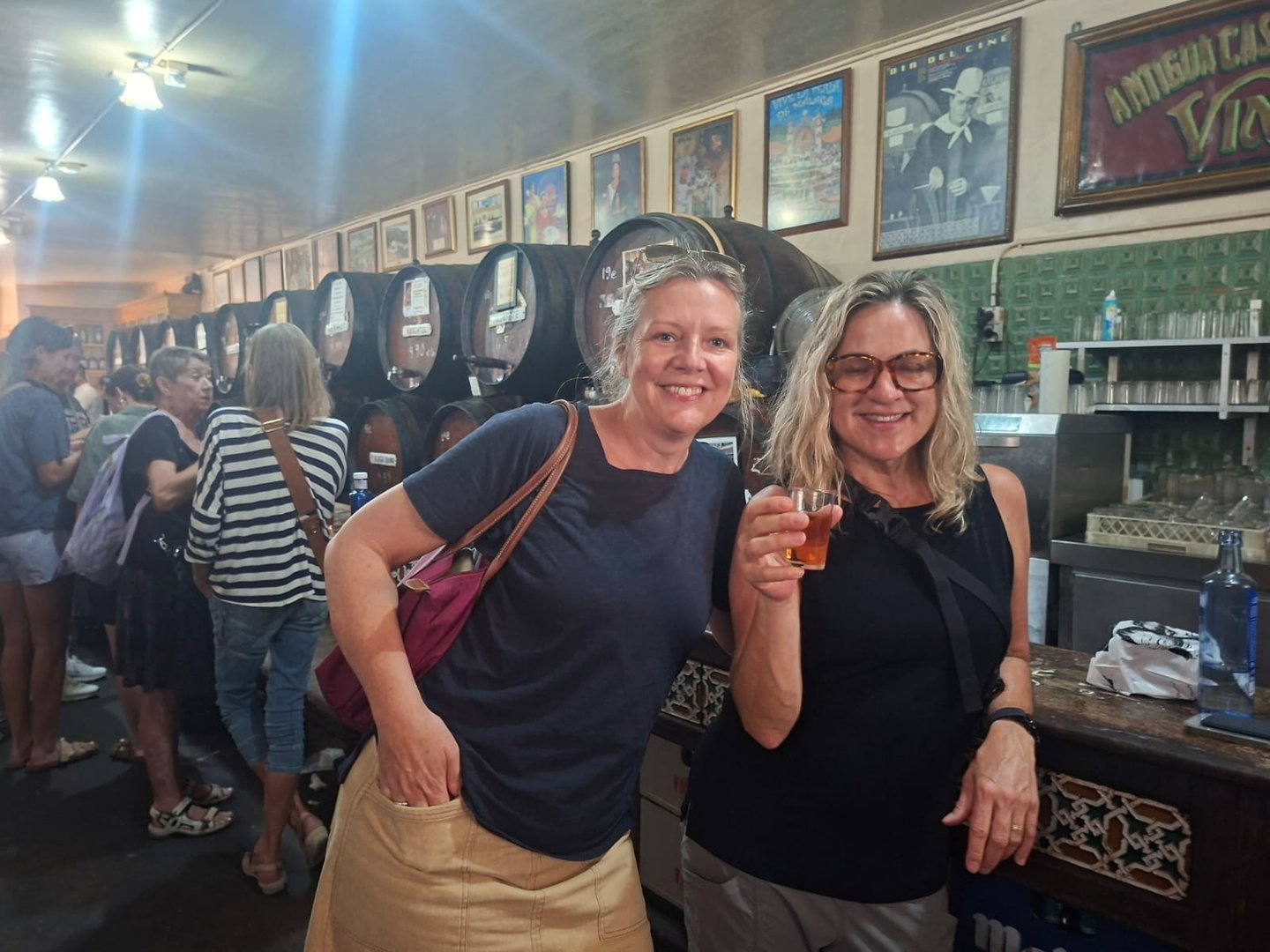 Retreat celebration with sherry