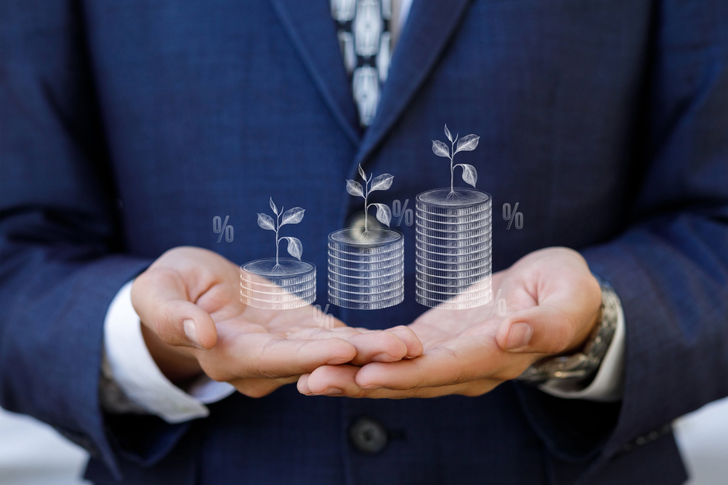 The concept of growth of investments and income. Success in financial affairs and increased income through skillful money management and investment.