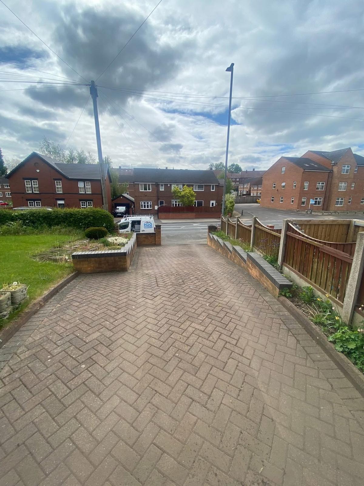 Driveway before cleaning