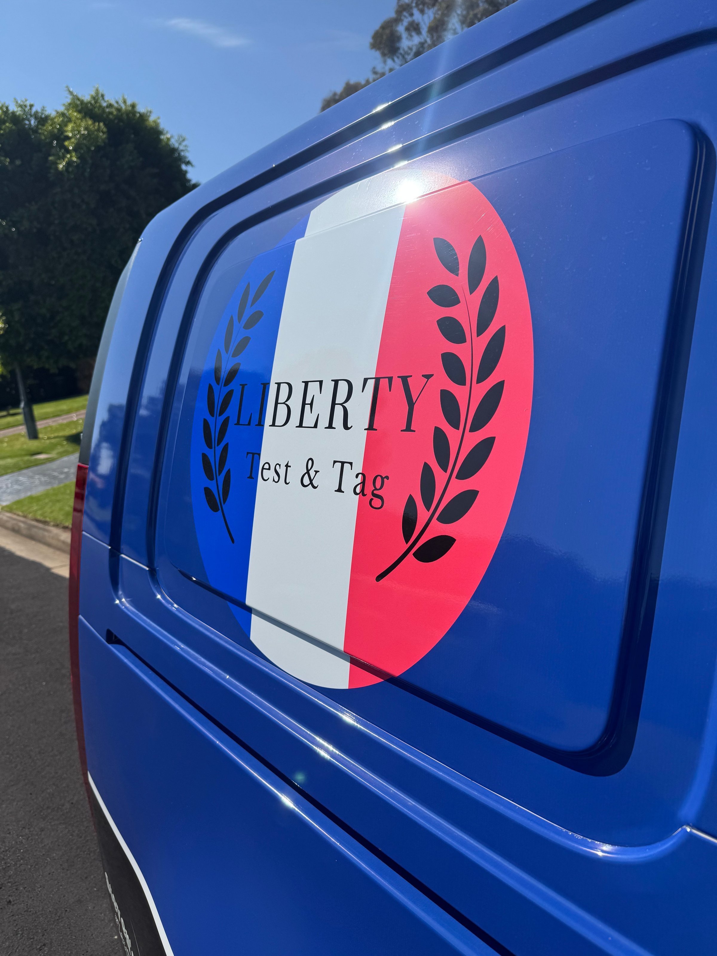 Liberty Test & Tag vehicle – RCD testing in progress