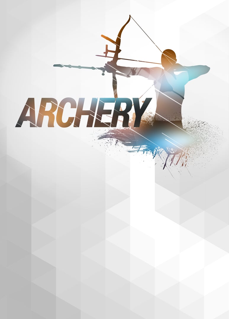 Archery sport invitation advert background with empty space