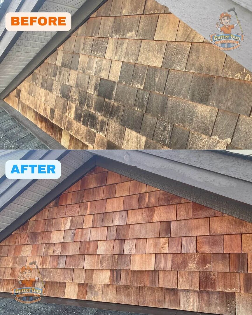 Clean modern home exterior with brick siding