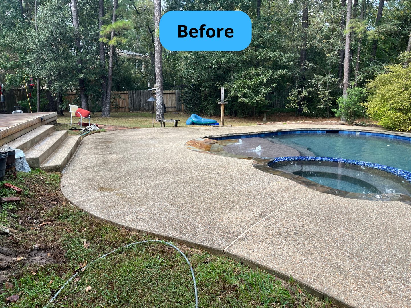 Before pressure washing