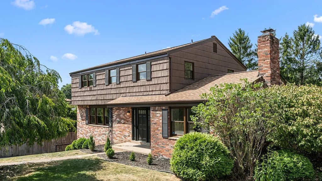 House with palm trees