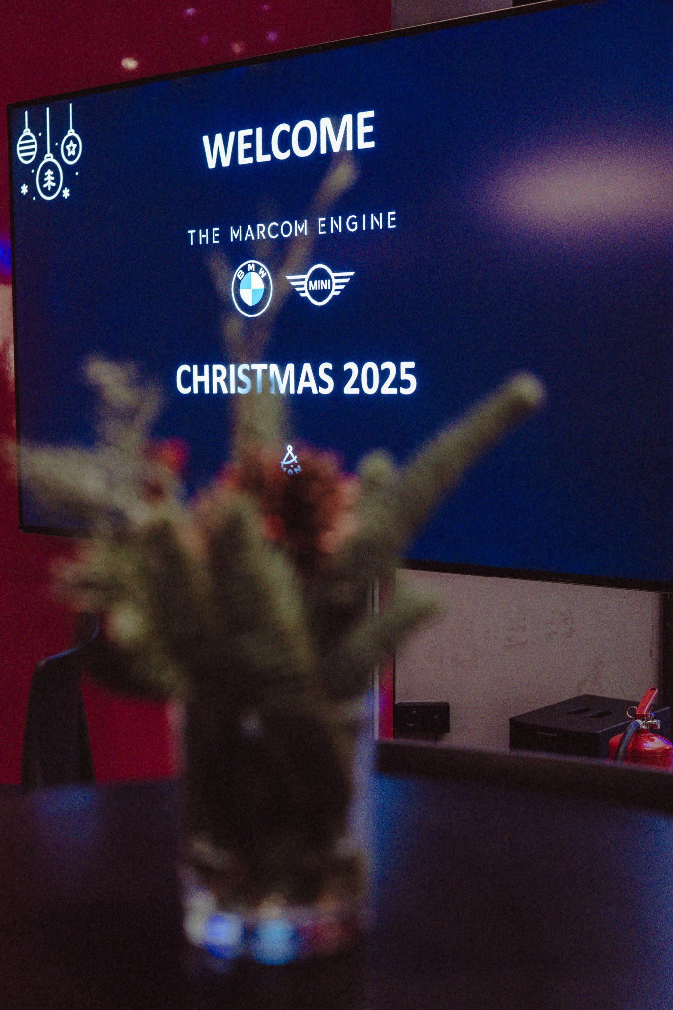 Weihnachtliche Atmosphäre bei Corporate Event in München