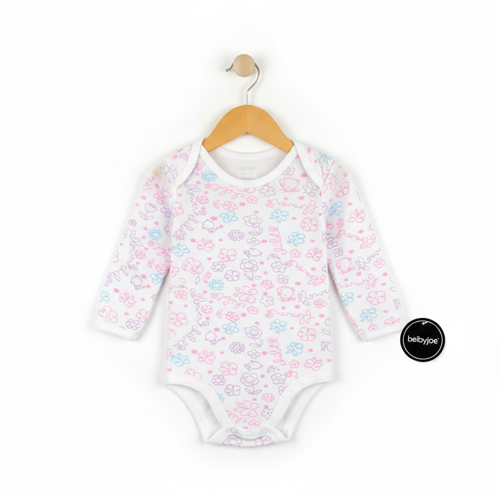 Pañalero blanco para bebé con diseño de osito