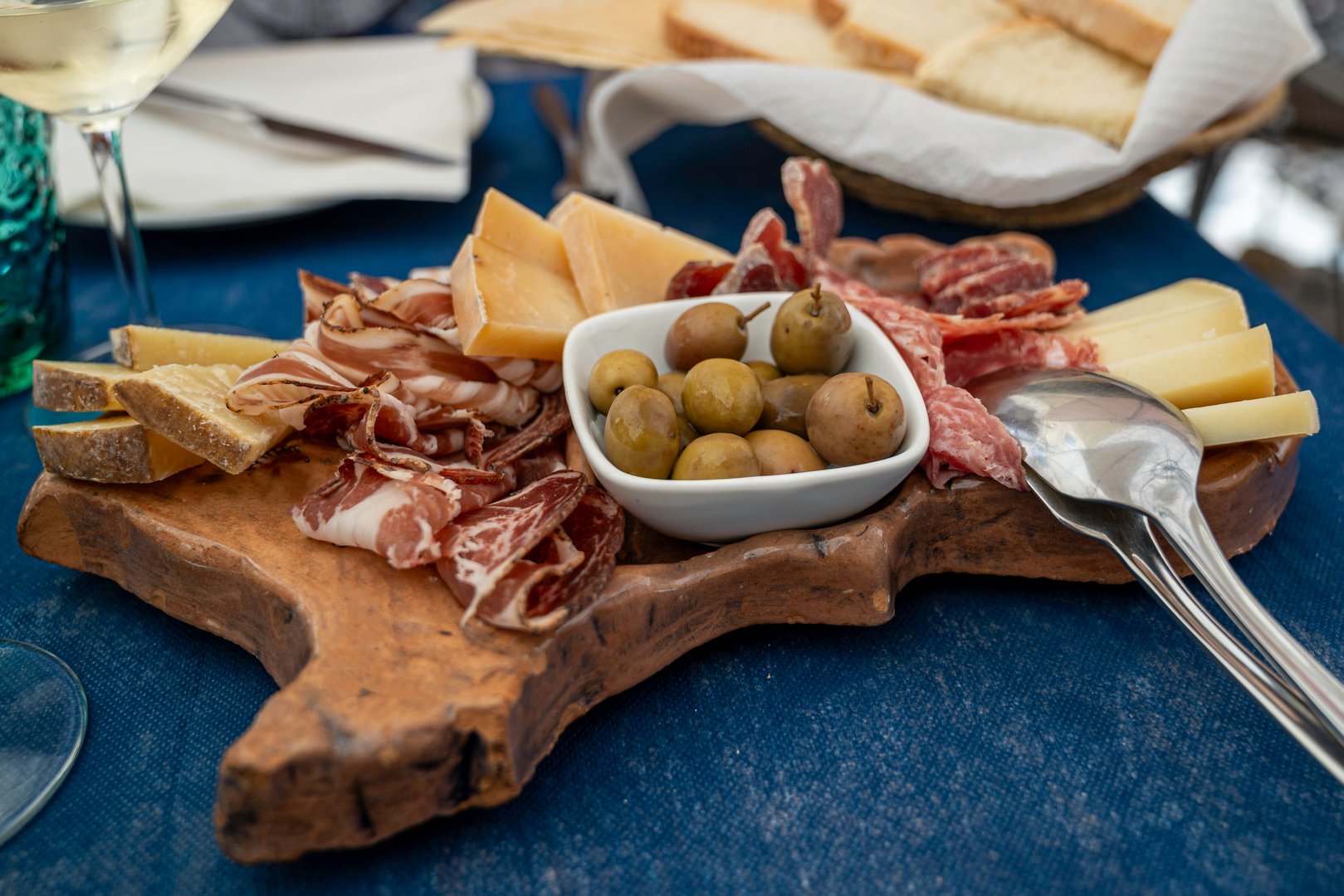 Appetizers of typical cured meats from the island of Sardinia, Italy.
Food, a traditional Mediterranean dish from Sardinia
