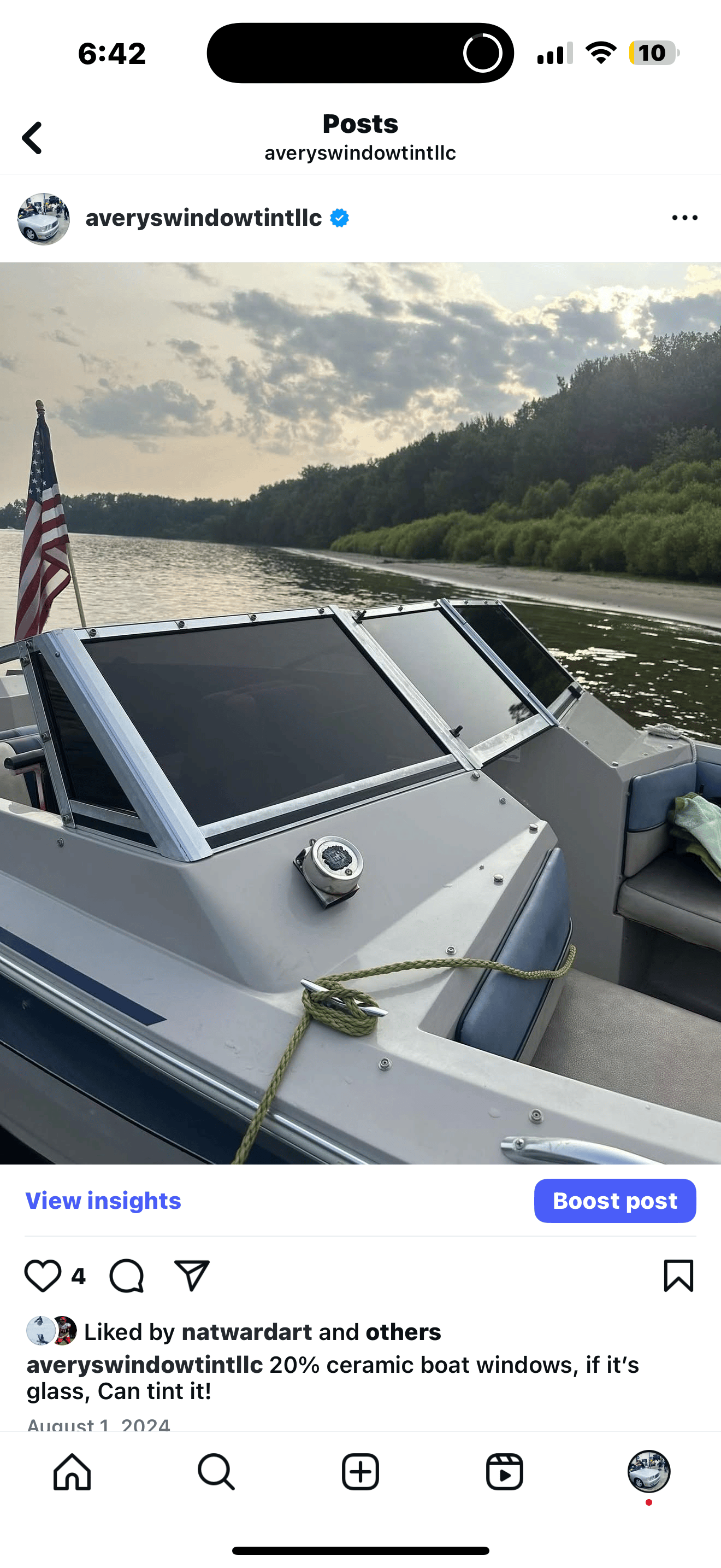 Window tint installation project