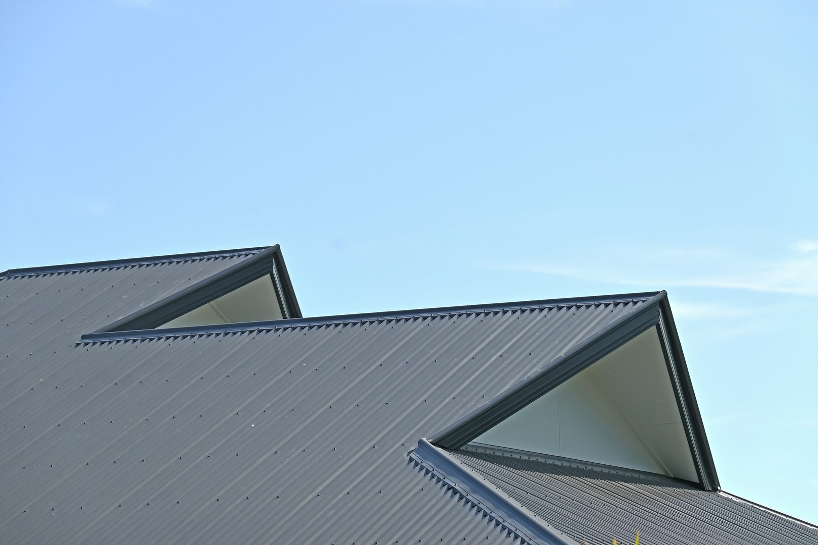Metal roof with different angles