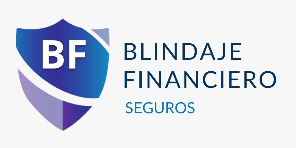 Logo of Blindaje Financiero Seguros featuring a blue and purple shield with the letters BF on it.
