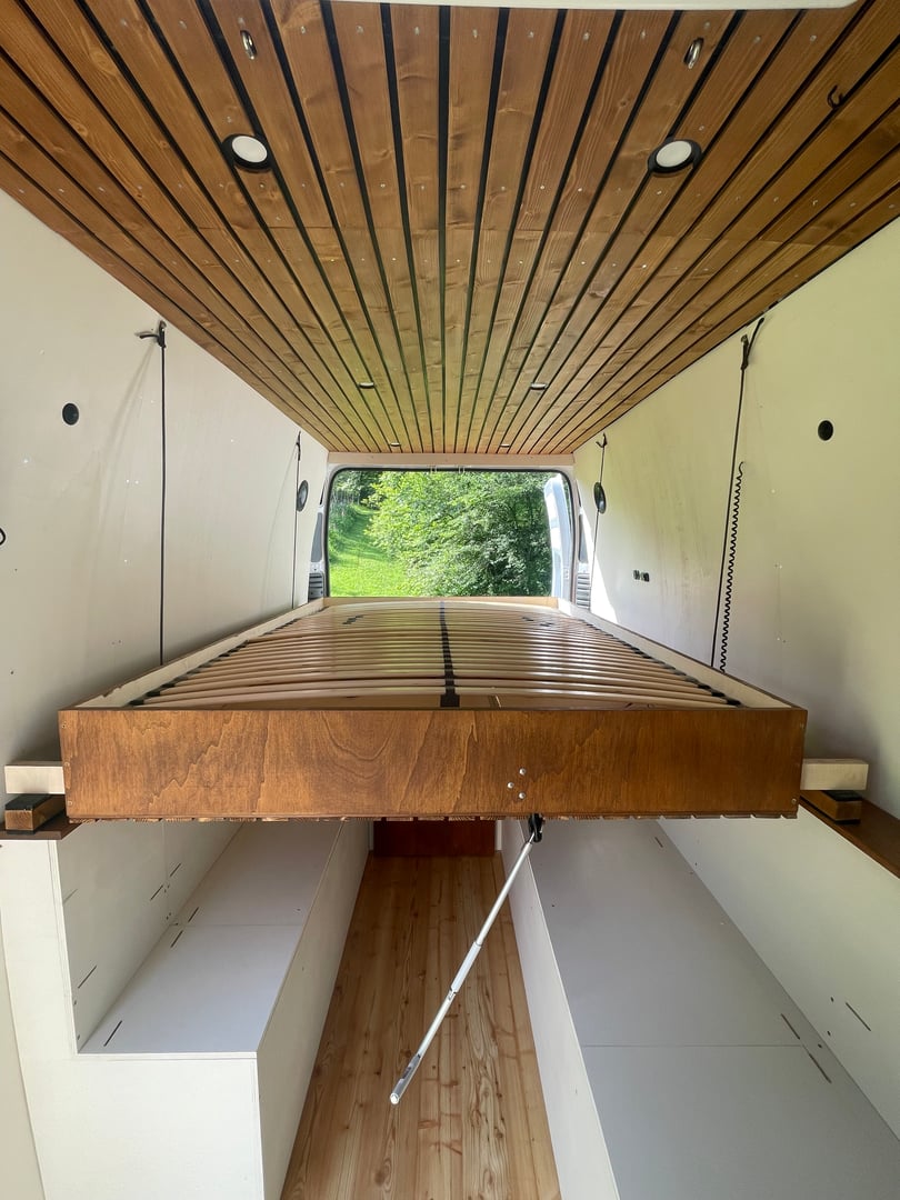 Van Interior Kitchen and Living Space