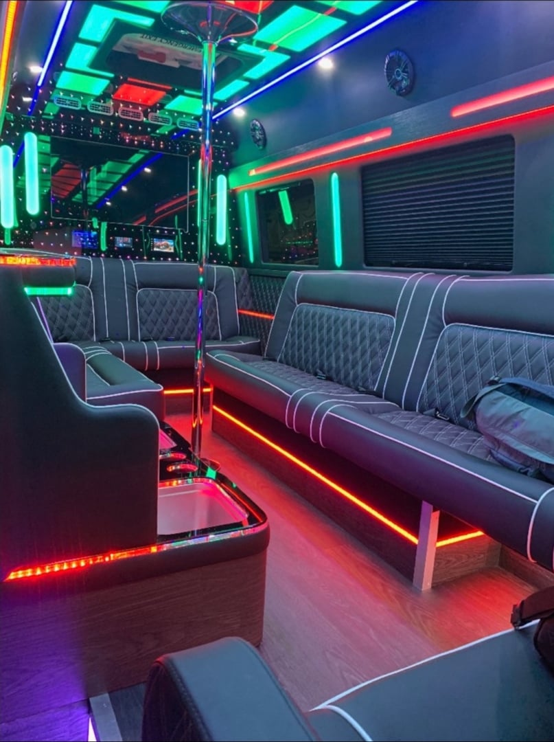 North County Party Bus luxury interior