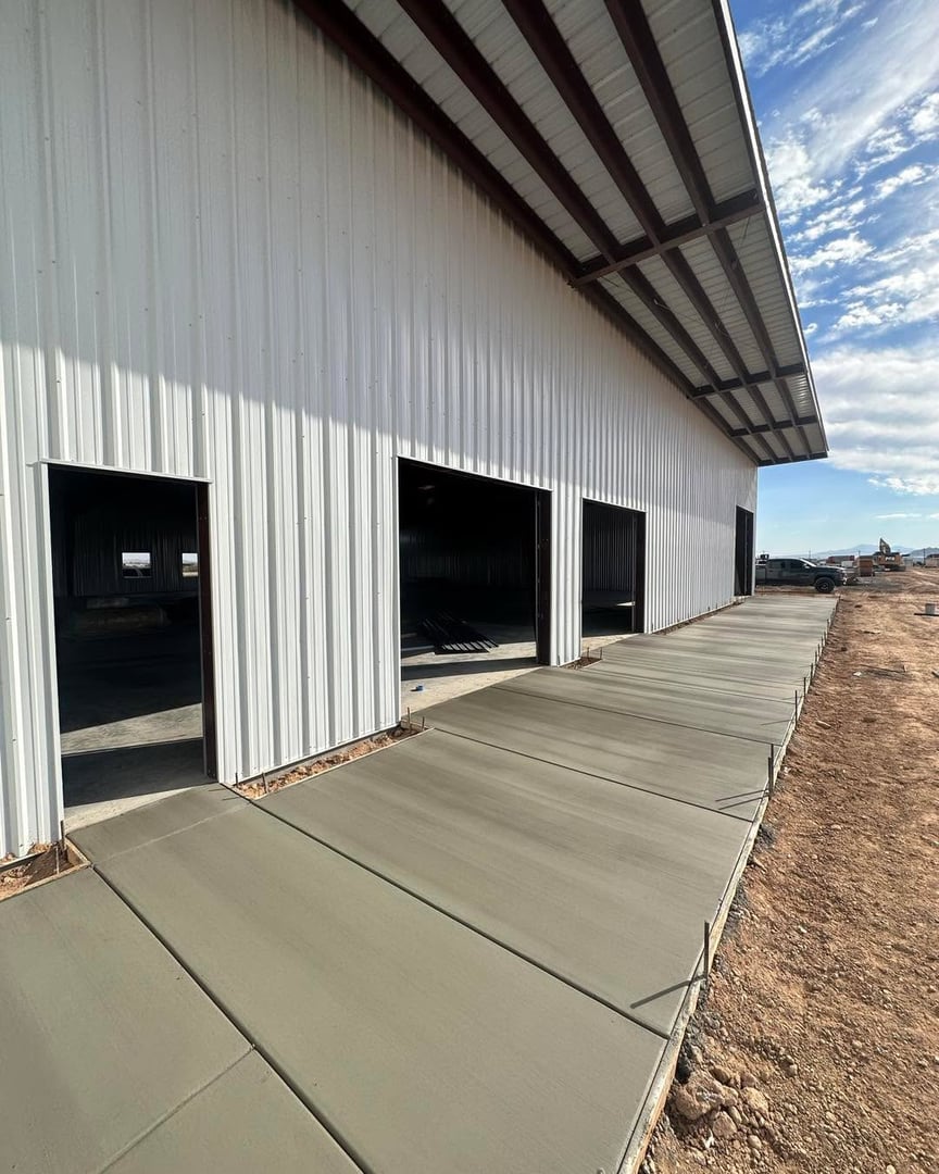 Concrete walkway construction