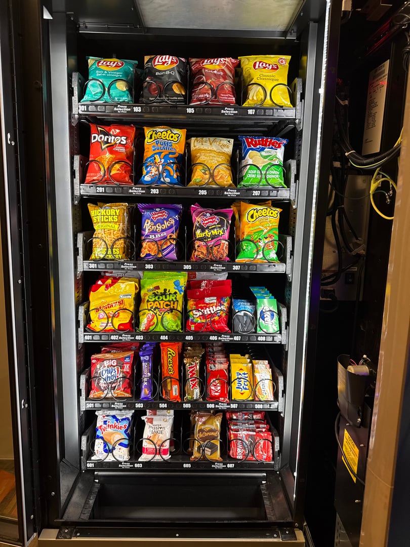 Vending machine in hotel or apartment setting