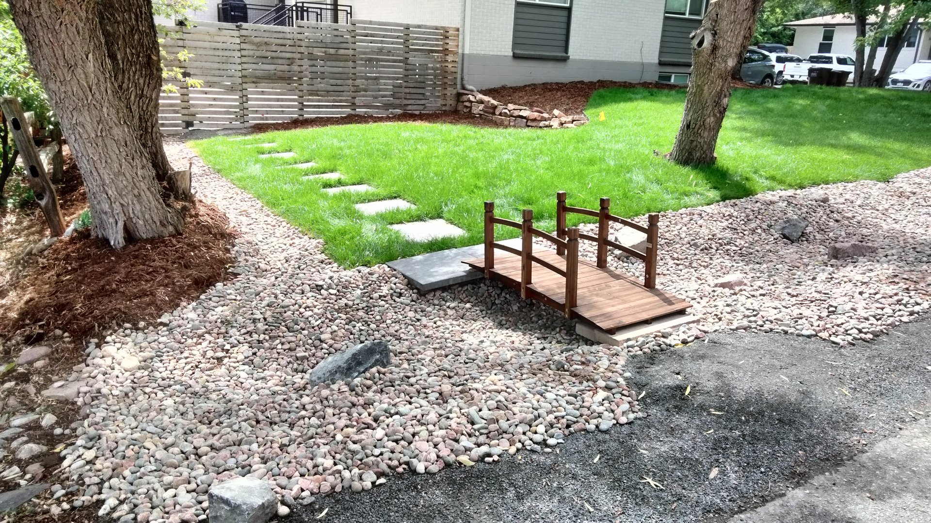 After landscaping transformation