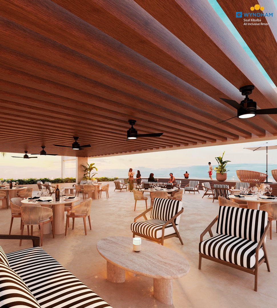 Restaurante frente a la playa