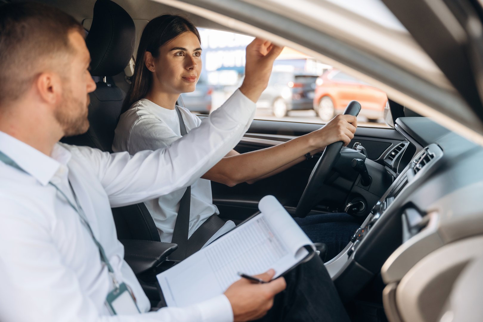 Driver practicing with instructor in Guildford Surrey