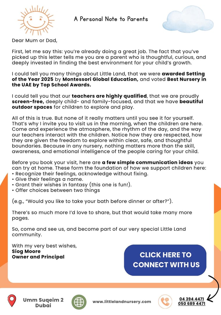 Little Land Nursery brochure page 2