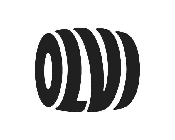 Black OLVI logo with stylized bold lettering on a white background.