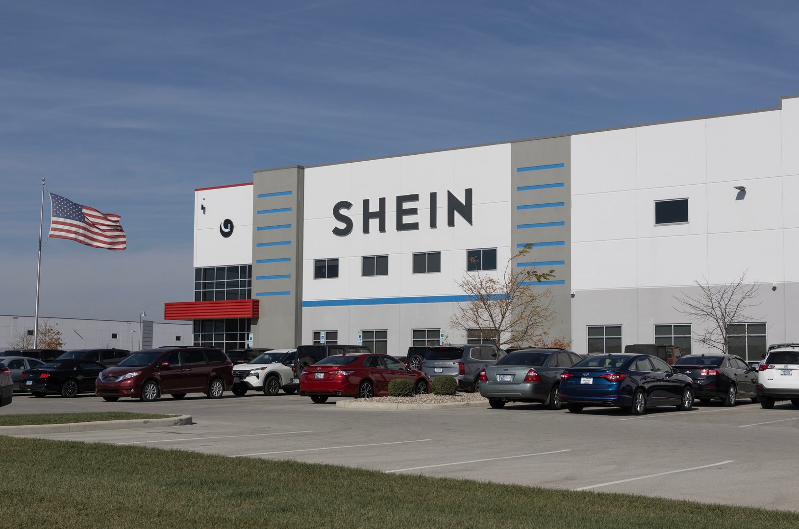 Whitestown - October 30, 2024: SHEIN e-commerce distribution center. SHEIN is one of the largest fashion and accessory retailers in the world.