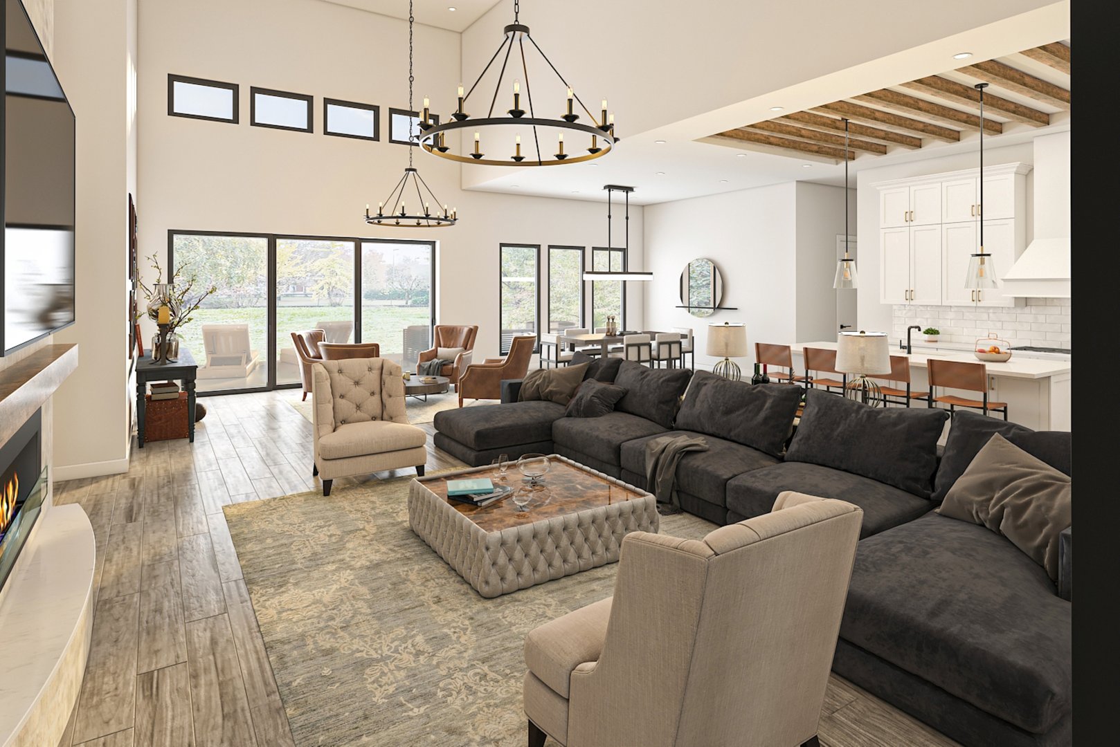 3D Render - Great Room / Living Room