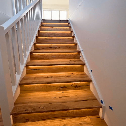 Modern LED staircase lighting installation by Greater Geelong Electrical in Geelong, VIC