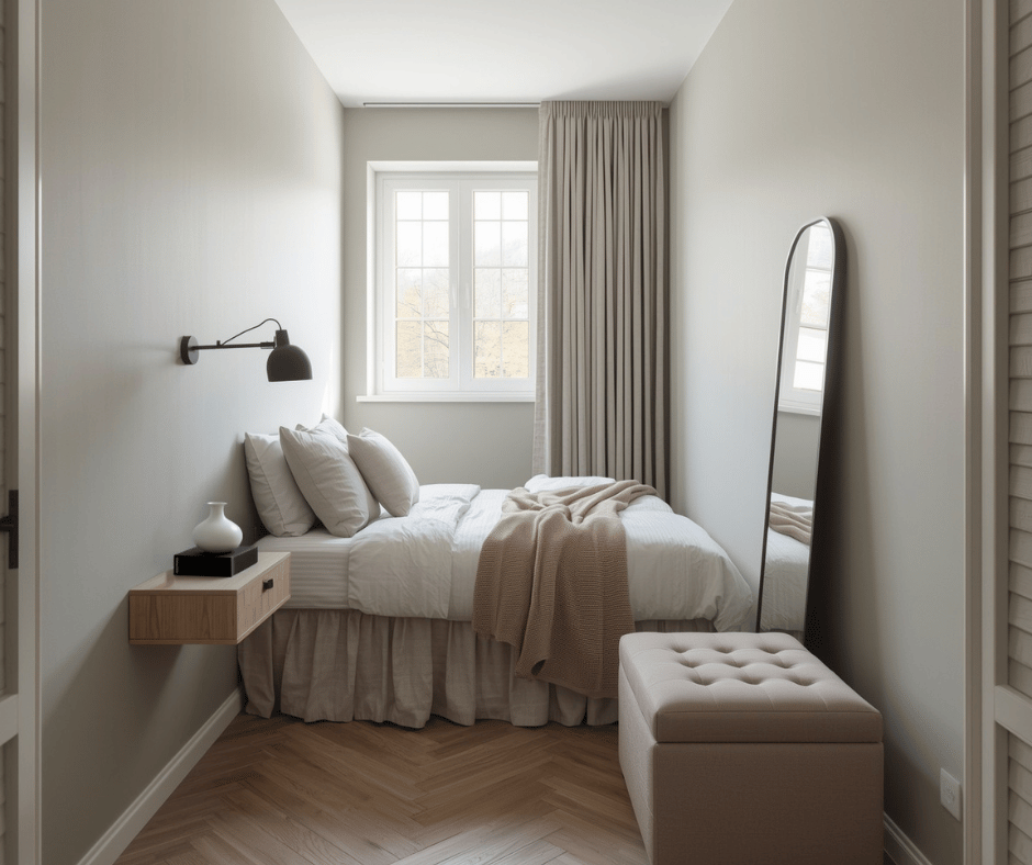 Puff Potenza hvit rektangulær med runde former