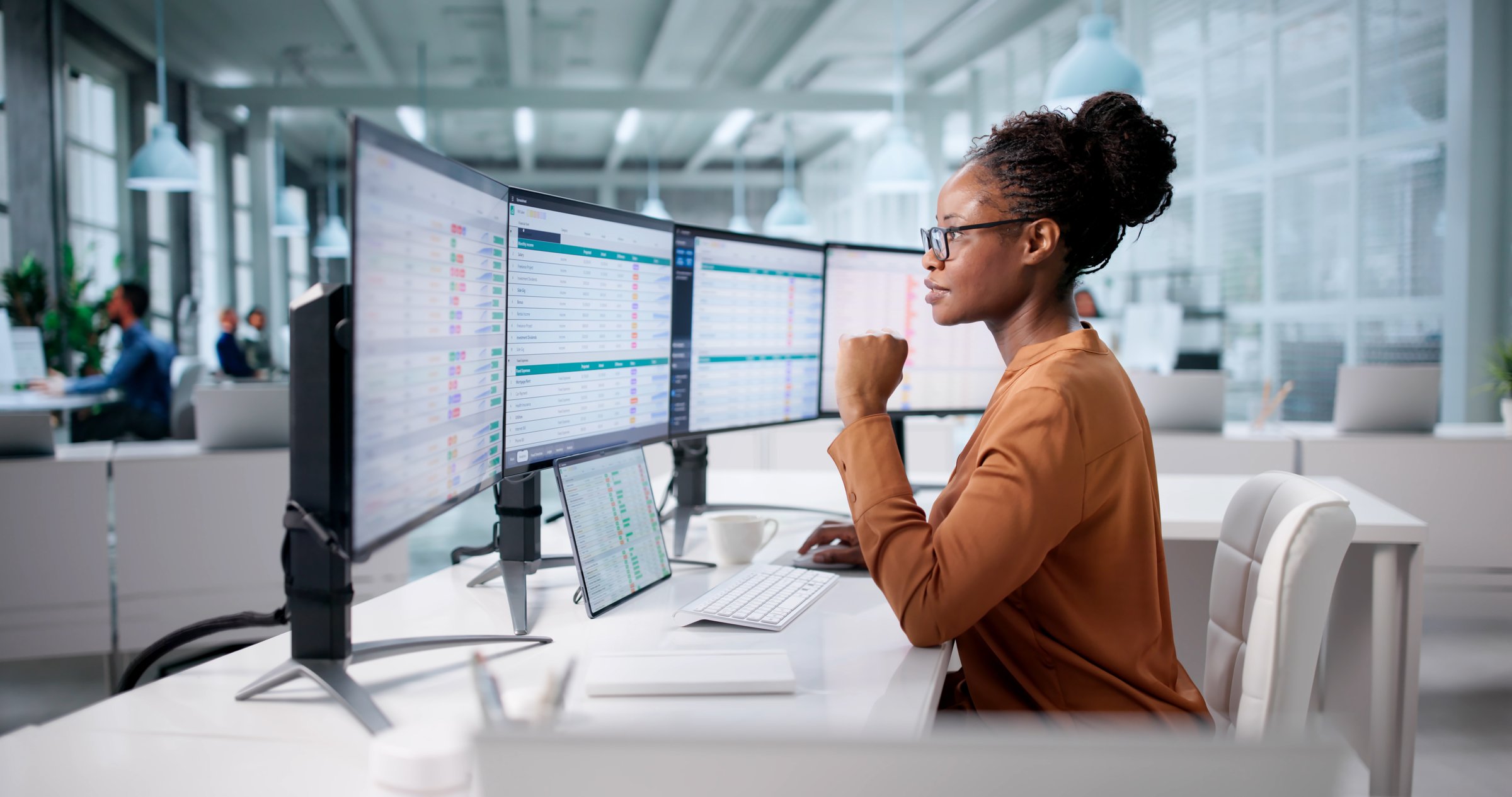 Professional interpreter at work