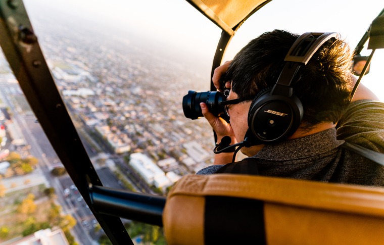 Professionele luchtfotografie met helikopter