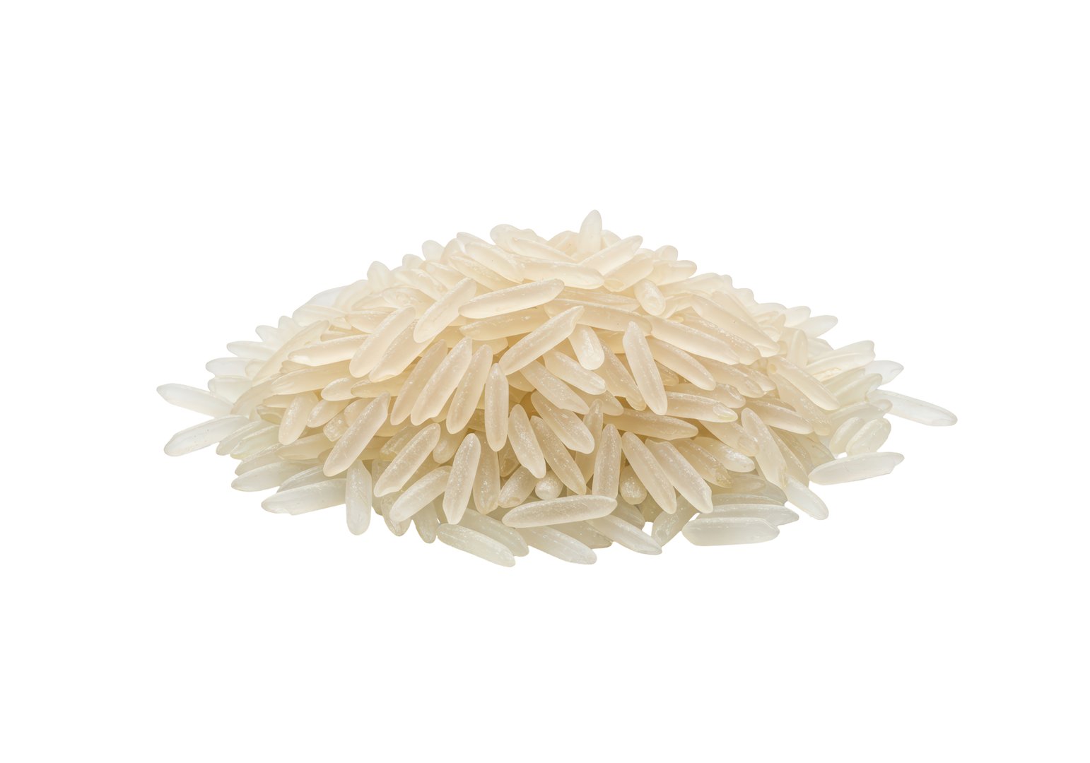 Isolated Pile of Long Grain White Rice