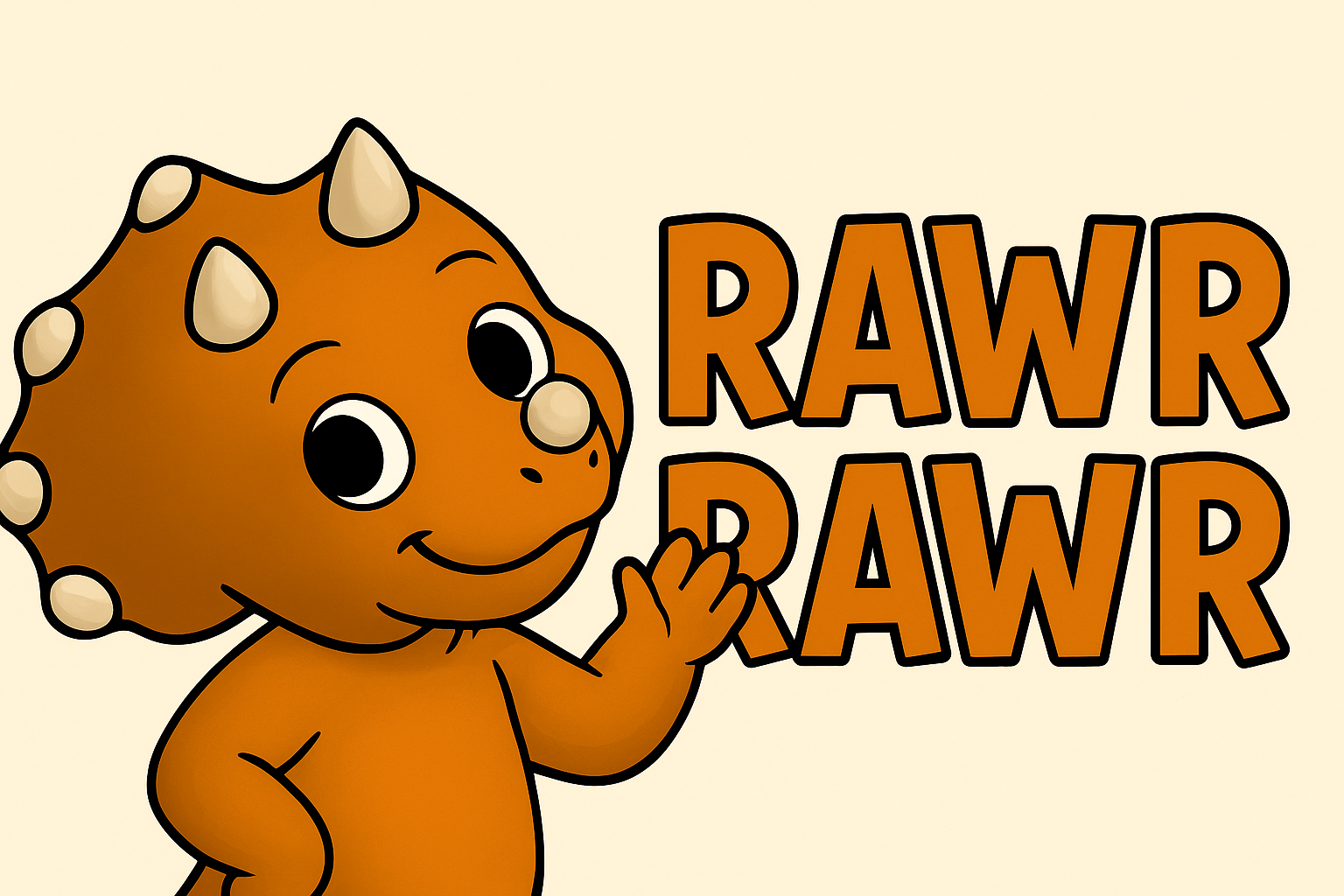 Rawr Rawr Dinosaur waving