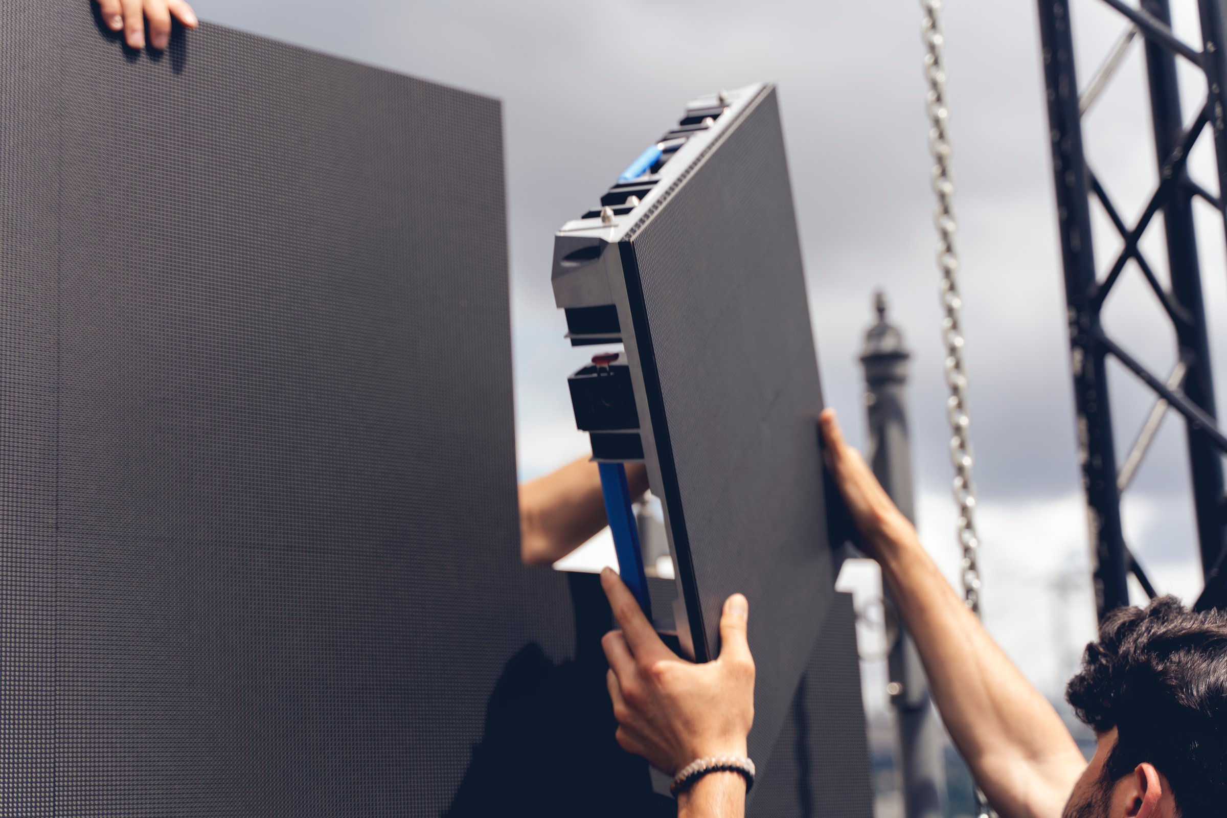 Large LED screen wall