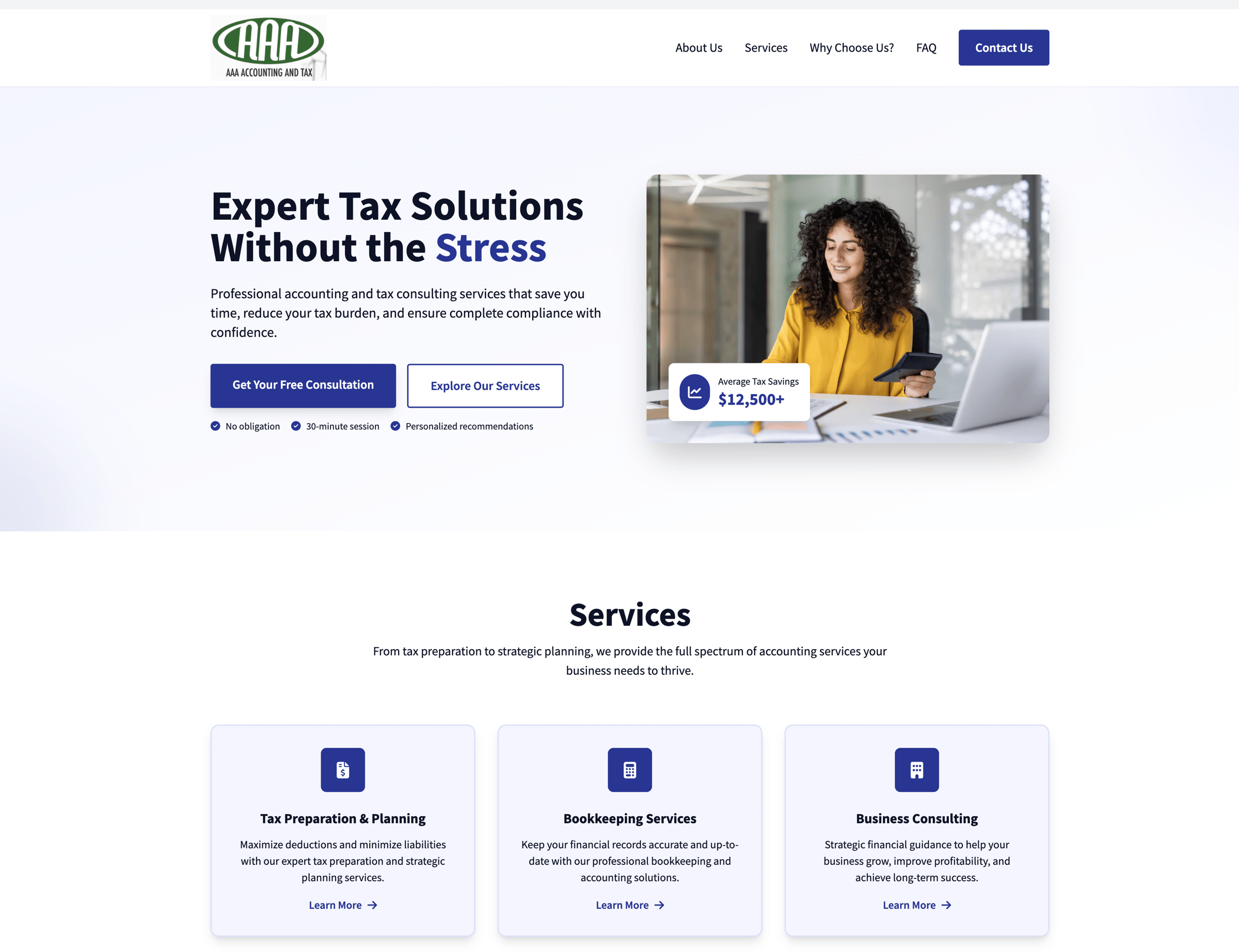 After - New website design