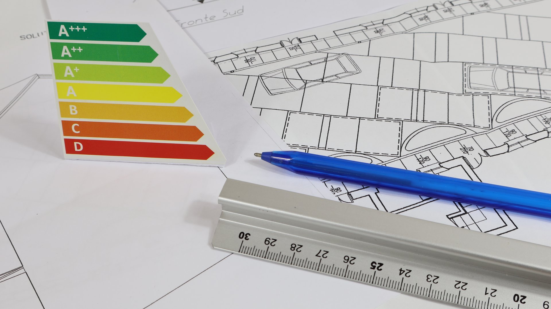 Energy calculation with design of a parking lot in a design studio.
