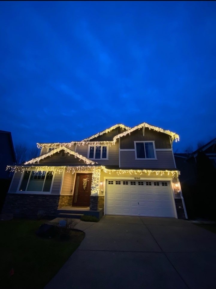 Christmas lighting installation